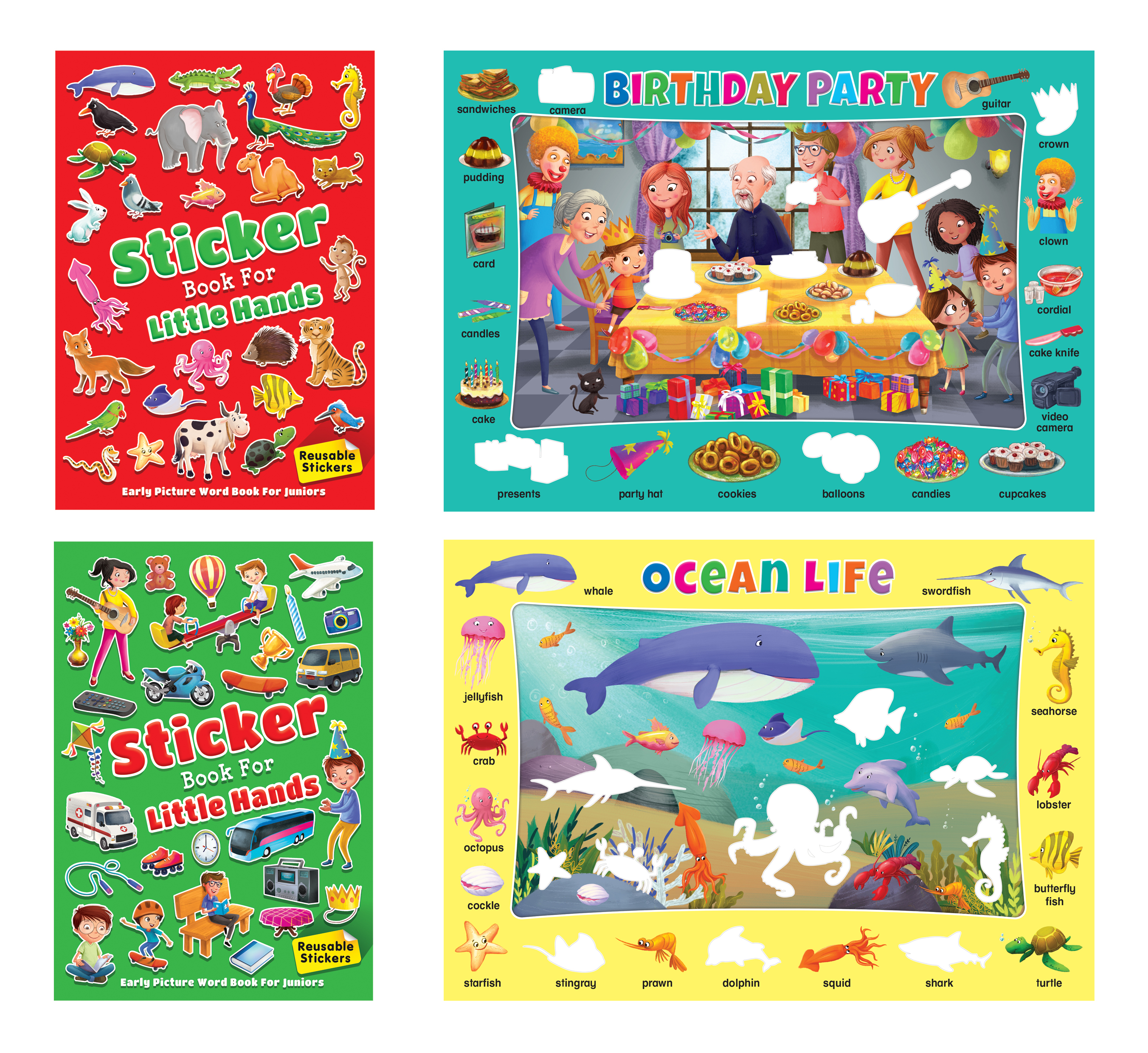 STICKER BOOKS FOR LITTLE HANDS (set of 2) Mind To Mind Books Store